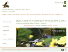 Tablet Screenshot of pepinierebotanique.com